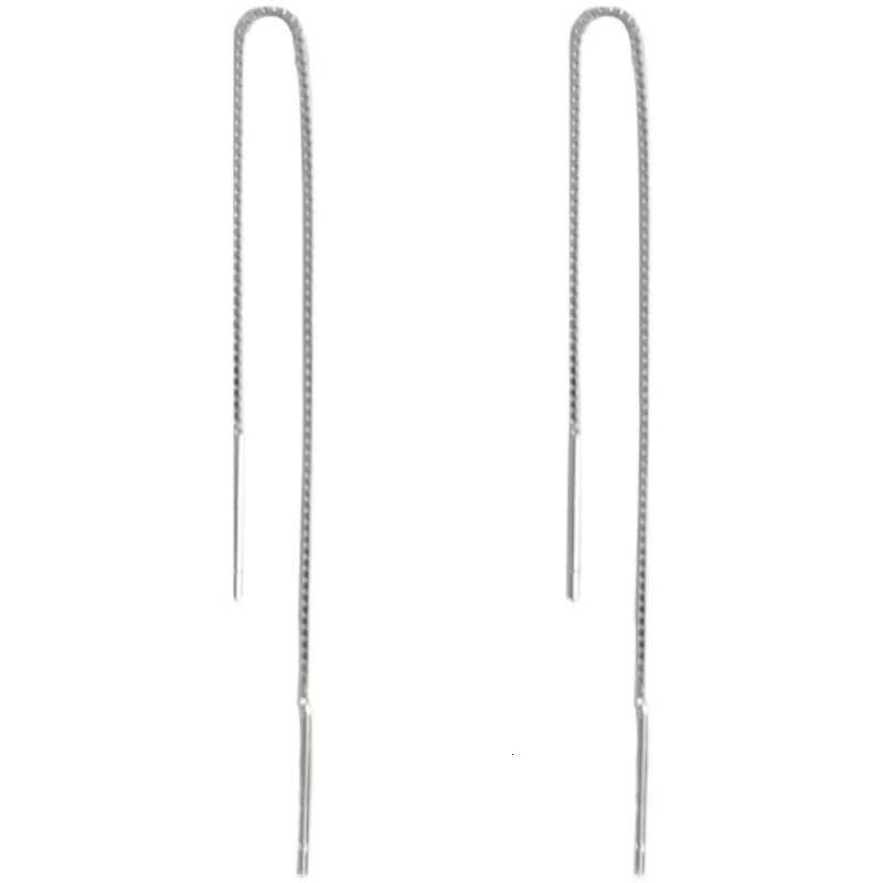 Trend S925 Silver Needle Long Earrings Wire Tassel Chain Drop Earrings Womens Straight Hanging Ear Jewelry Gifts XJ250722