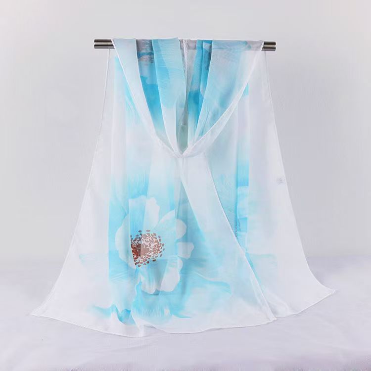 K1433 Spring and summer silk scarf for women Winter scarf for warm women Lightweight shawl scarf Dual-purpose scarf wholesale
