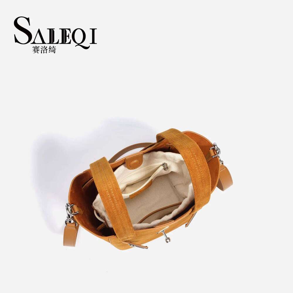Fashion Designer Basket Bucket Tote Matte Suede Cow Leather Female Shoulder Crossbody Bags New in Handbag Genuine Grade