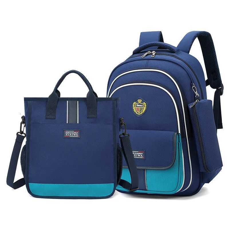 3-piece Children Bow School Bag for Boys and Girls 2 Sizes of High-Capacity School Backpacks Kids Nylon Waterproof Schoolbags Y250722