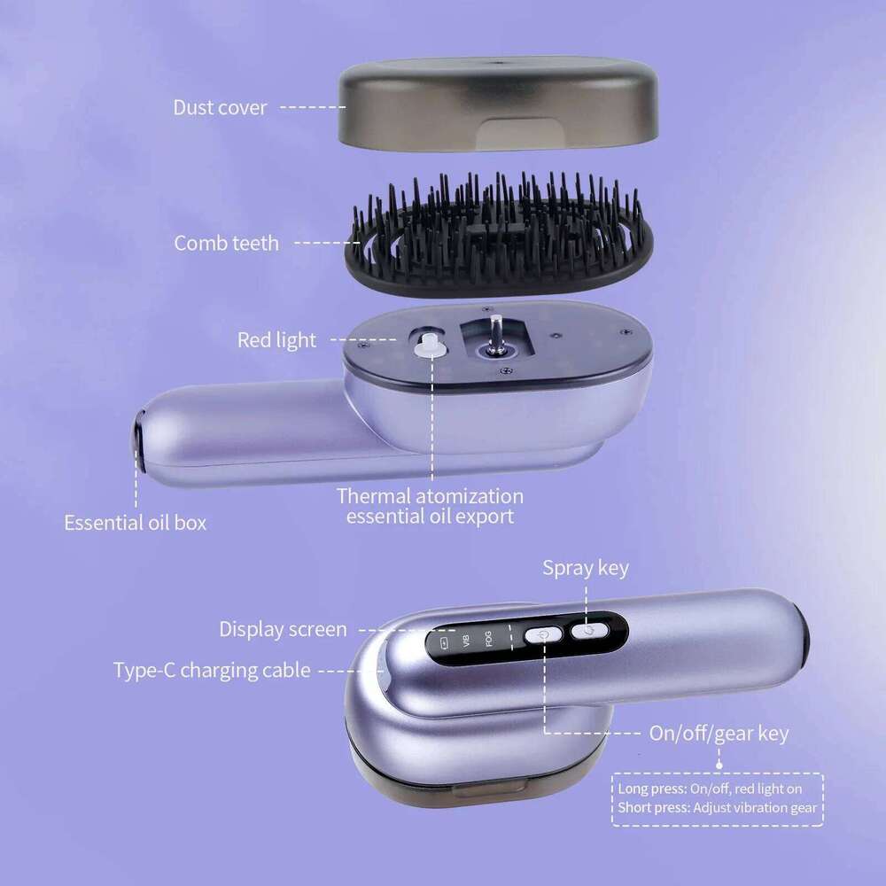 Electric Vibration Massage Follicles Comb Scalp Oil Applicator Massager Hair Growth Relief Head Pressure