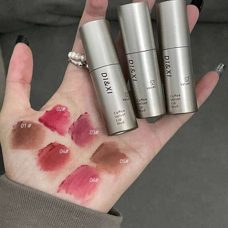 DIXI Mini Sier Tube Matte Lip Glaze Veet Finish, Skin-Enhancing, Versatile Low-Saturation Latte Shade X250722