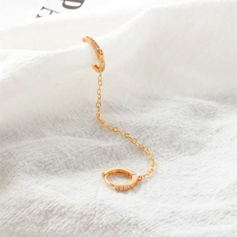 Fashion Round Hoop Earrings For Women Charm Trend Silver Color Chain Tassel Earrings Two Pierced Ears Party Jewelry Wholesale XJ250722