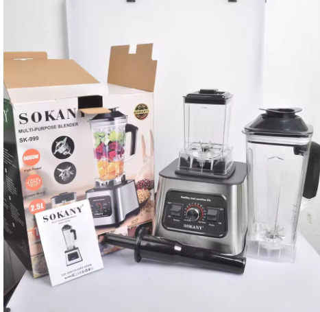 6000W Powerful Blender, Blender Smoothie Maker Table Blender with 2.5L Container, Professional Blender Mixer for Ice,Nut,Fruit