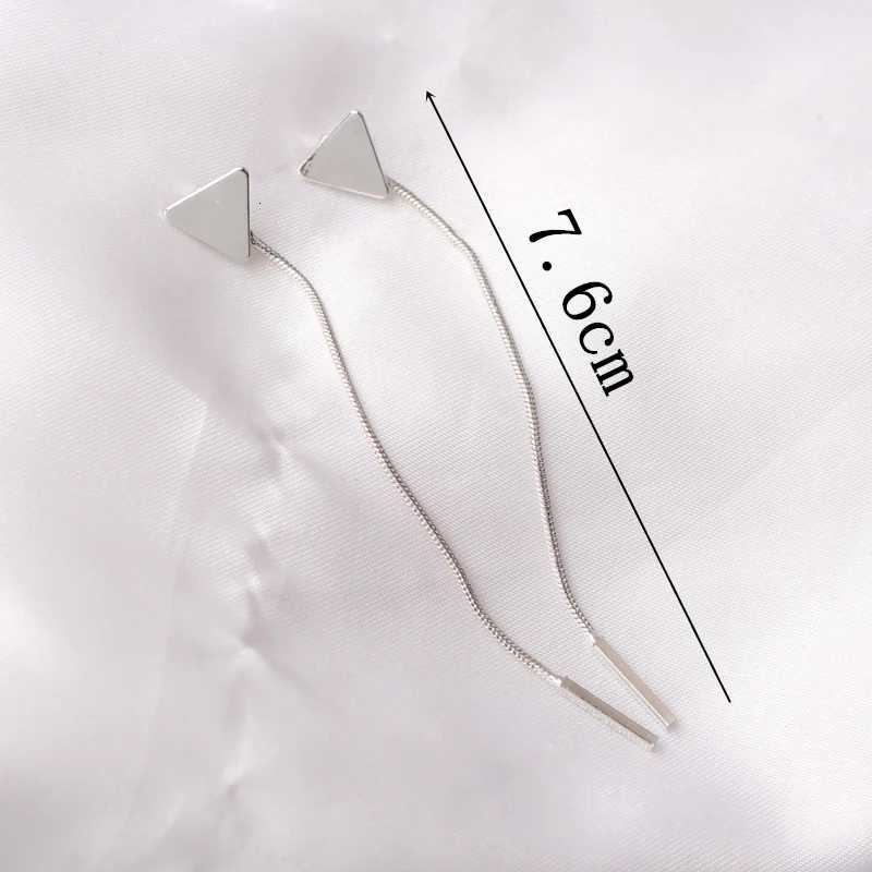 New Fashion Simple Triangle Earrings Tassel Chain Long Earrings For Women Ear Line Boucle Doreille Femme Valentines Day Gift XJ250722