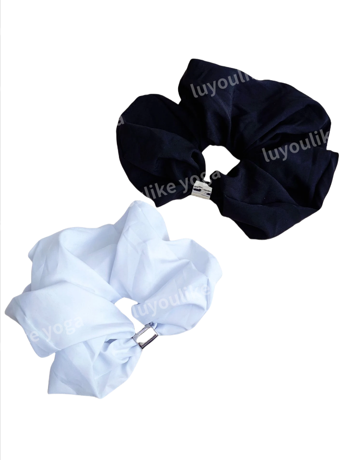 O526 Women Hair Ring Metal Ring Sports Elastic Outdoor Satin Hair Ring Hairbands