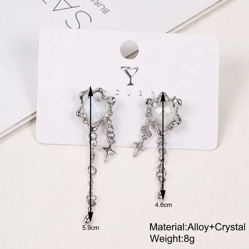 Irregular Heart Tassel Star Earrings Women Design Senior Sense of Fashion Personality Earring 2024 Y2K Trend Party Jewelry Gift XJ250722