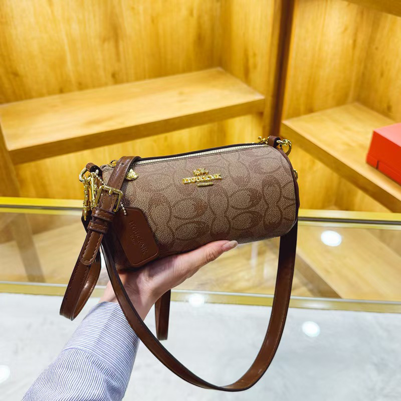 Designer Bag New French-Inspired Cylinder Bag for Women - Retro Chic Shoulder, Top Handle Underarm Crossbody Purse