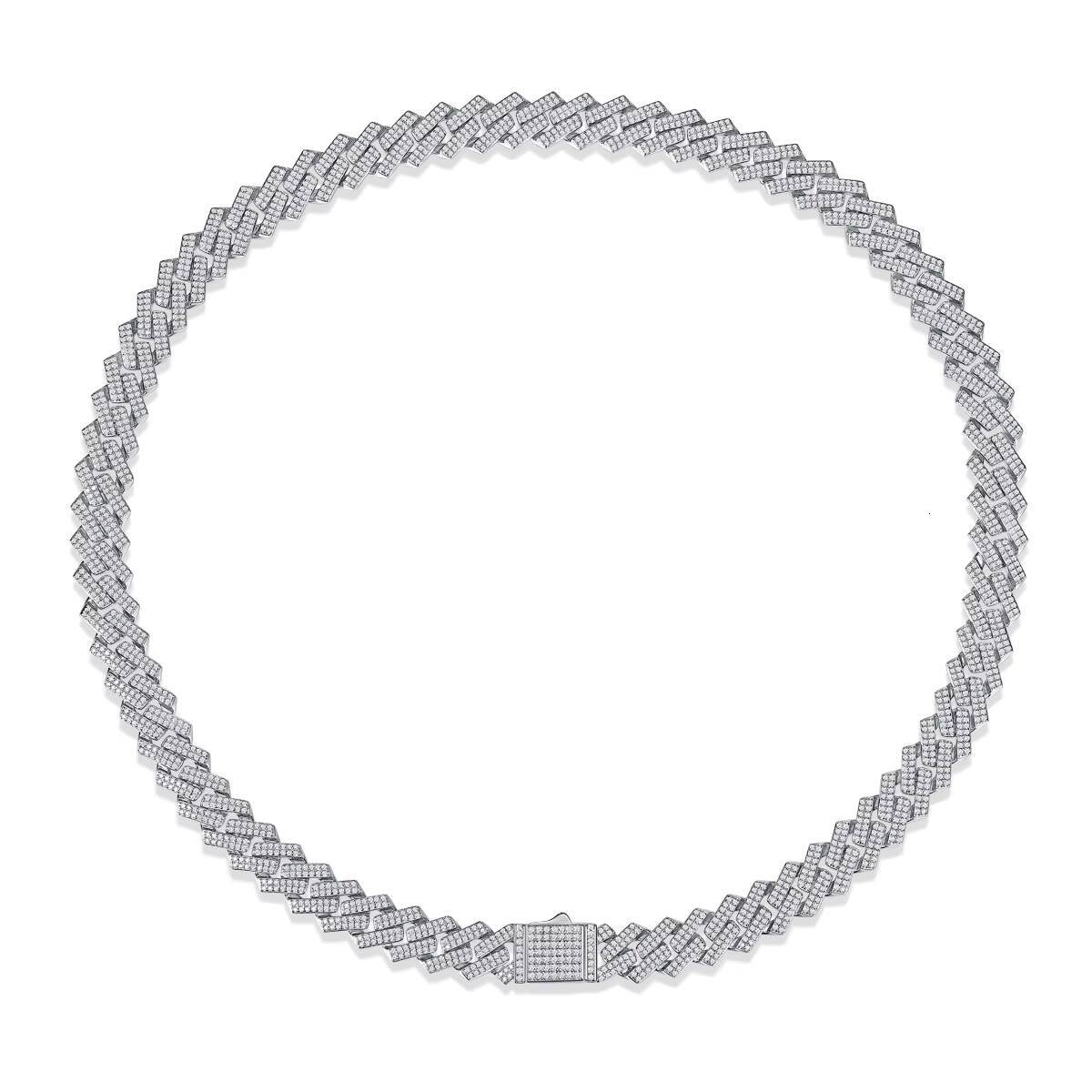 Wholesale Jewelry Designer S925 Silver 8mm Vvs Moissanite Hip Hop Cuban Chain Challenge Necklace for Men Ready to Ship
