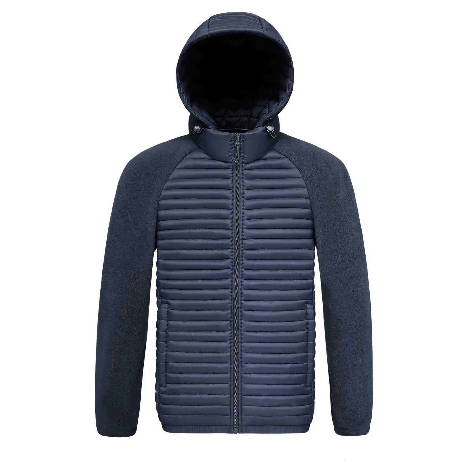 8XL size 2025 new solid color coat with detachable hooded cotton-padded jacket winter cotton-padded jacket for men W250722