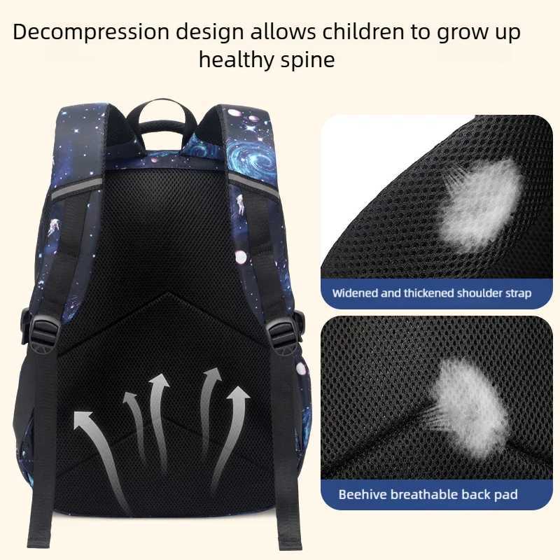 Childrens Schoolbag M Large Capacity Primary School Student Starry Sky Casual Backpack Junior High School Student Backpack Y250722