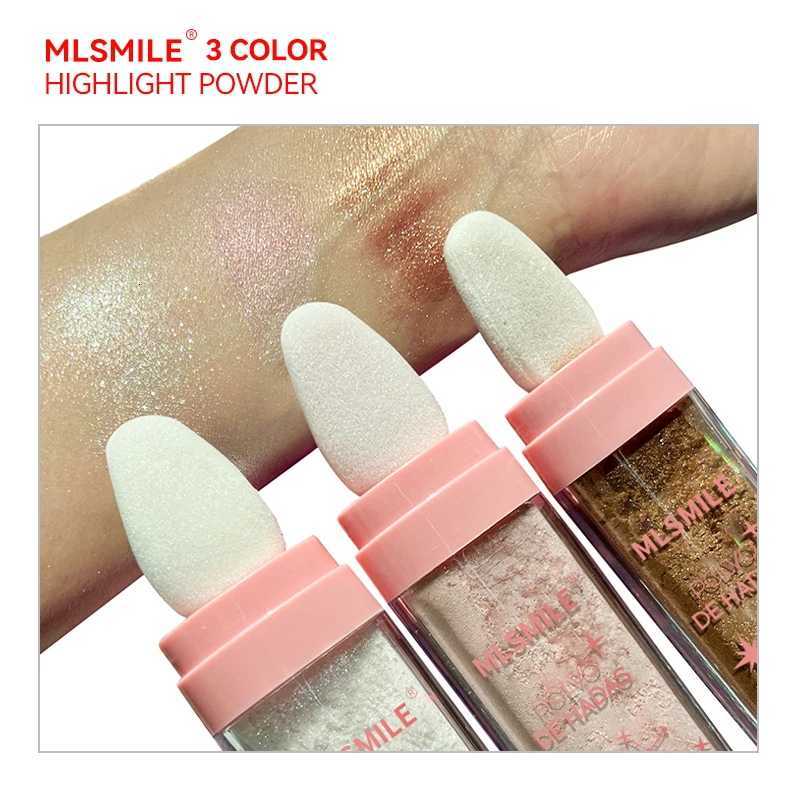 3 Colors Glitter Powder Highlighter Makeup Body Brightens the Natural Face Brightens the Natural Face Fairy Highlight Patting Powder W250722