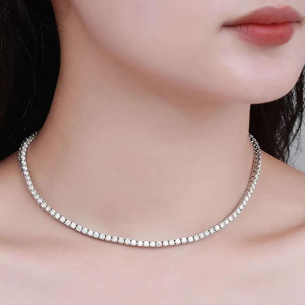 100% tested ladies' and gentlemen's sapphire pendant necklace 2mm/3mm, gold plating, pure silver, Swiss high-quality premium jewelry
