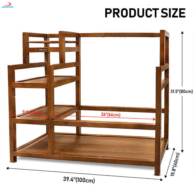 Club Travel Golf Bag Basement Garage Storage Wooden Home Studio Display Rack