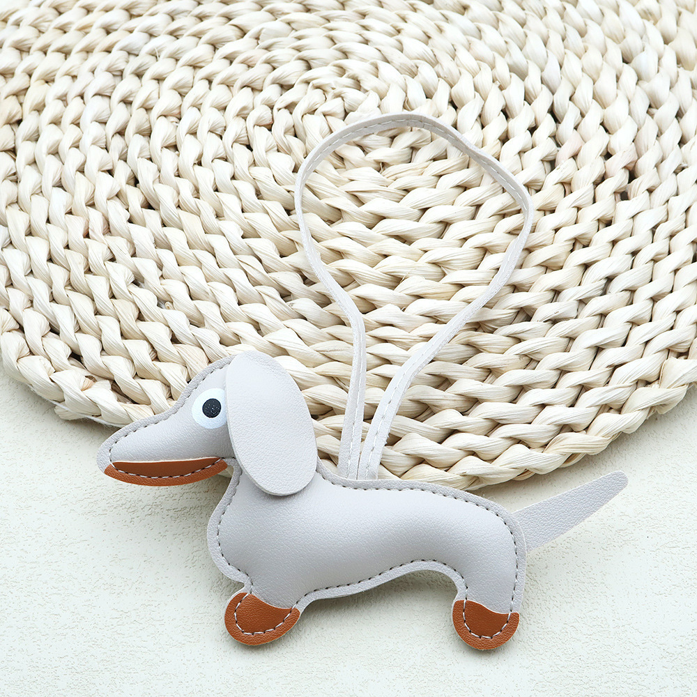 Internet Celebrity Dachshund Dog Pendant Cartoon Leather Puppy Bag Pendant Phone Case Accessories Creative Car Accessories 250722
