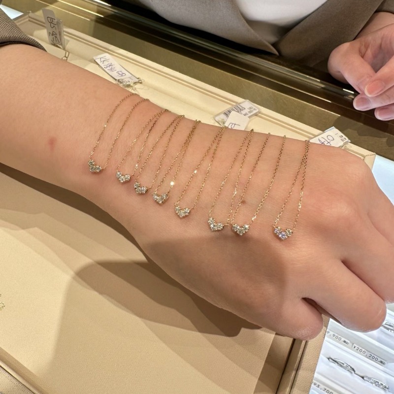 Designer Jewellery High Quality Light Luxury Birthstone Heart Necklace with Month Gemstone Clavicle Chain for All Occasions Gift Textured Elegant Acce