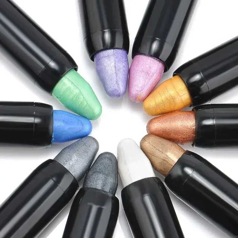 16 Colors Bling Eyeshadow Pen Eyeshadow Stick Eyeshadow Palettes for Women Bling Silkworm Pen Shimmering Eyeshadow Glitter Pencil W250722