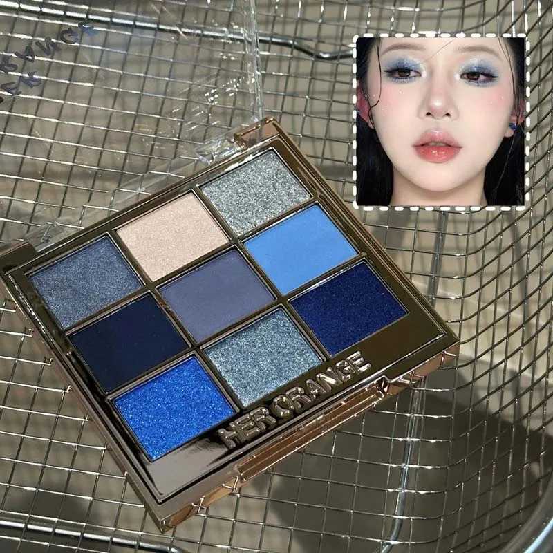 9 Color Eyeshadow Palette Black Gray Oatmeal Smoky Eye Shadow Low Saturation Shimmer Matte Shimmer Eye Shadow Pigment Makeup W250722
