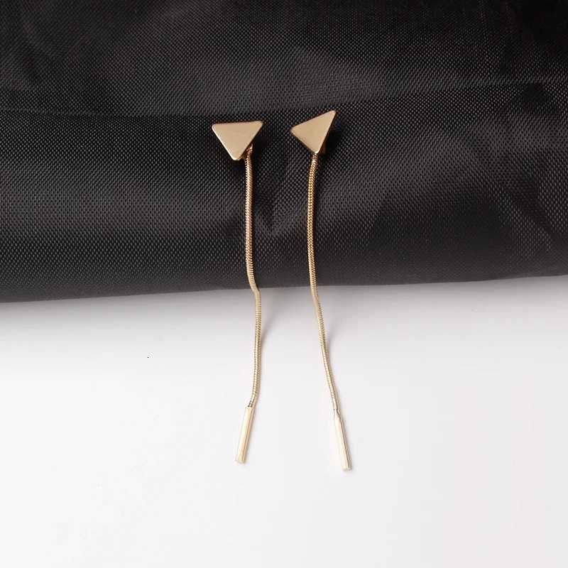 New Fashion Simple Triangle Earrings Tassel Chain Long Earrings For Women Ear Line Boucle Doreille Femme Valentines Day Gift XJ250722