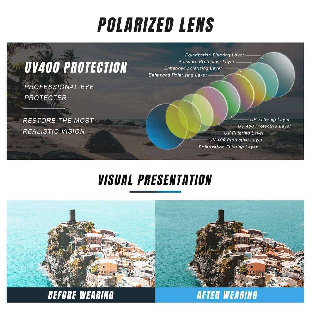 KINGESEVEN High Quality Rectangle Men Sunglasses Polarized Anti-UV400 Male Glasses Women Sports Outdoor Eyewear
