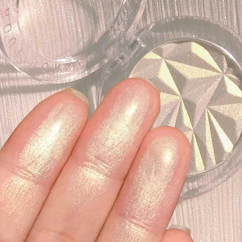 Brightening Face Highlighter Palette Waterproof Monochrome Shimmering White Silver Highlight Makeup High Gloss Face Repairing W250722