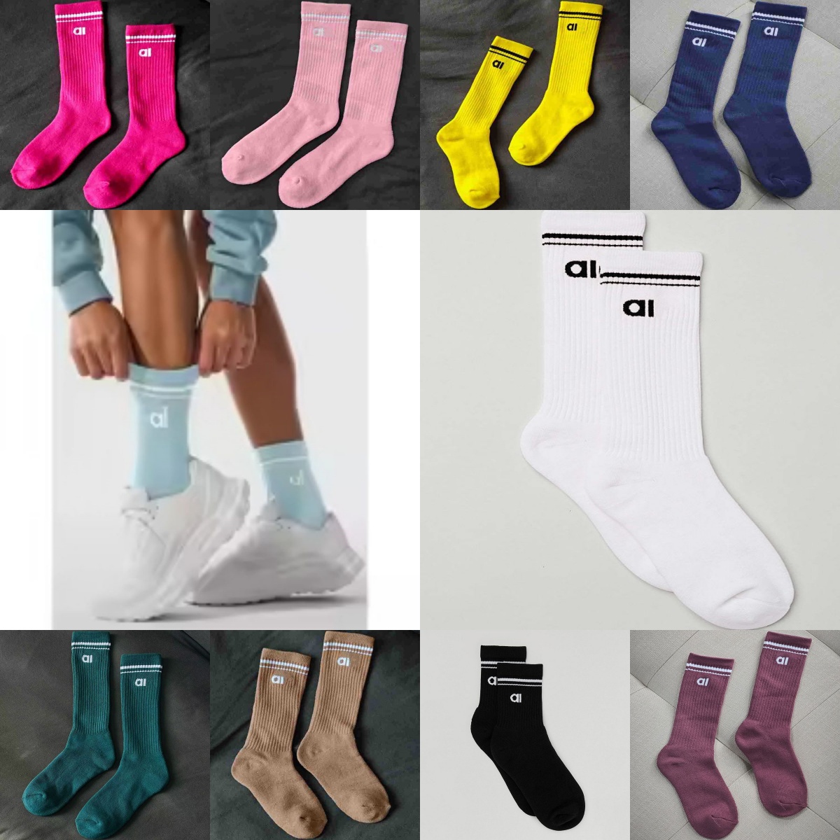 Men's Socks Men And Women Long High Street Y2K Fashionable Yoga Versatile Soft Comfortable Unisex Sports Fit Casual Breathable Designer