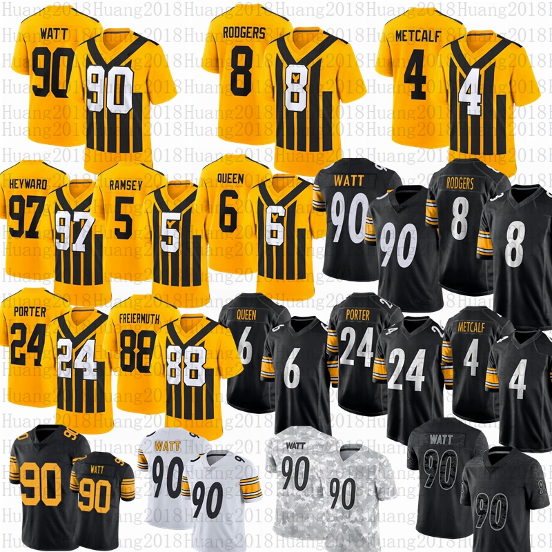 2025 New 8 Aaron Rodgers DK Metcalf TJ Watt Football Jersey Will Howard Patrick Queen Boswell Porter Roethlisberger Polamalu Freiermuth Kaleb Johnson