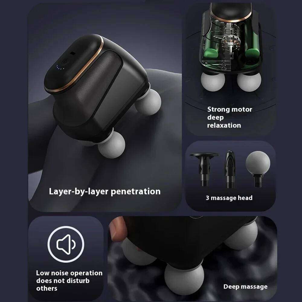 Portable Muscle Massager Gun Four-head High Frequency Neck Shoulder Waist hine Professional Fascia Massage