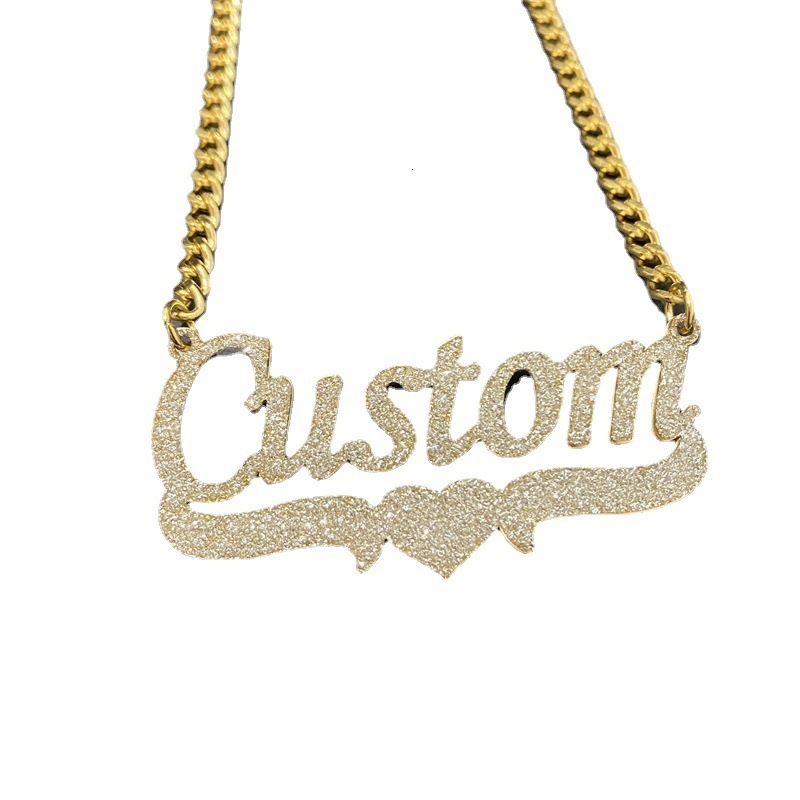 Customized Name Double layer 3D Name Necklace Personalized Letter 3D Name Necklace Womens Personalized Necklace Gift 250420