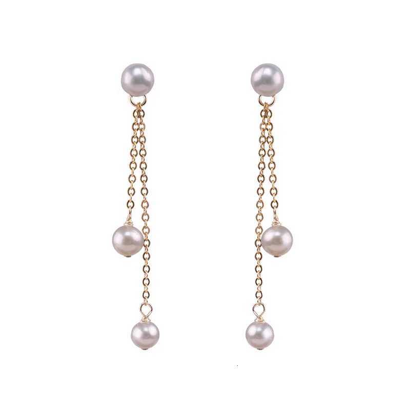 Fashion Korean Pearl Earrings for Women Pearl Tassel Drop Earrings Temperament Long Earrings Wedding Party Jewelry XJ250722