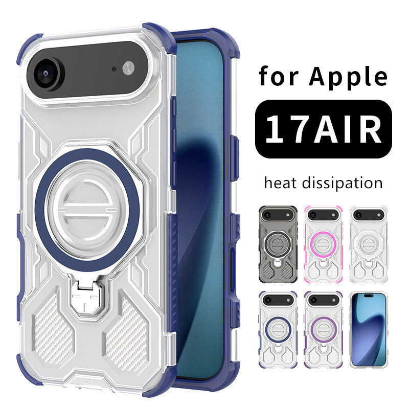 Magsafe Kickstand Phone Cases for iPhone 17 17pro 17 air 17 pro max 16 16pro 16 pro max 16E 15 15pro Airbag Magnetic Back Cover Apple Holder Protector