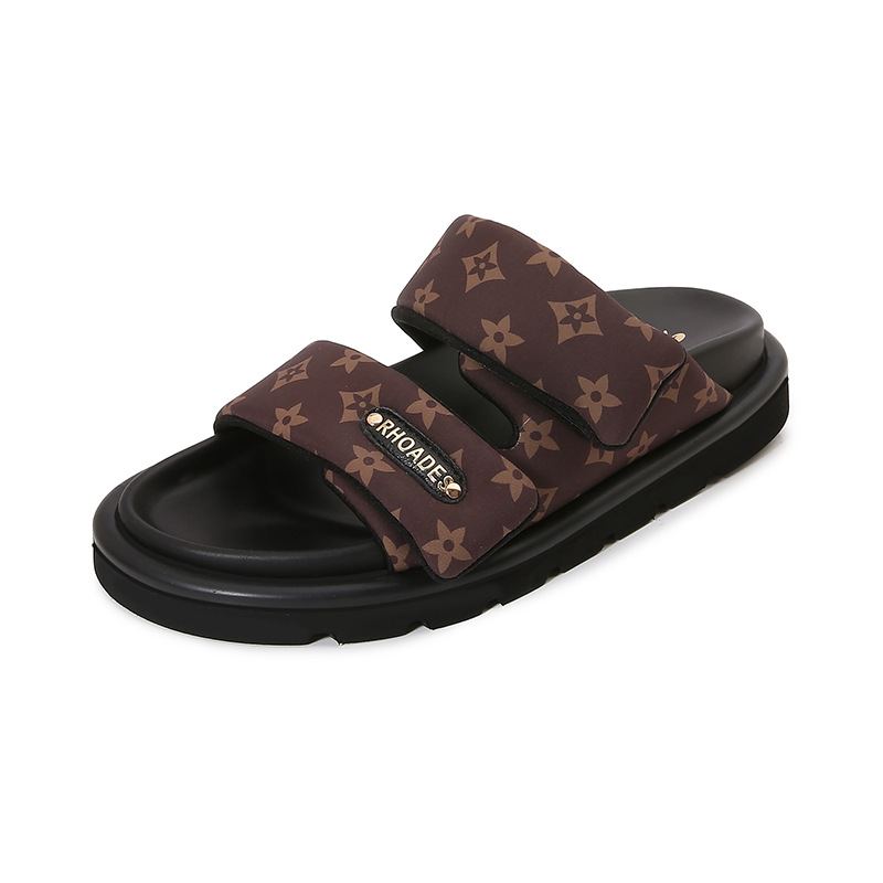 New slippers summer L family presbydo beach shoes Velcro platform sandals V family versatile women's shoes