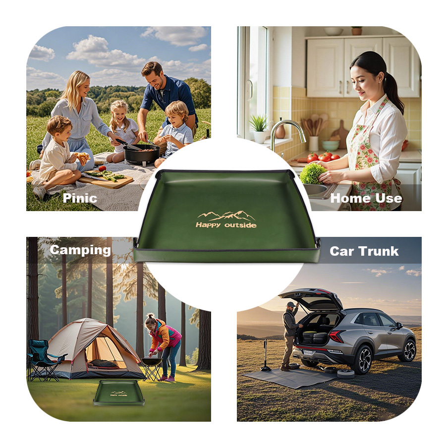 Car Trunk Cushion Waterproof Picnic Blankets Non-Slip Bottom Lightweight & Portable- Beach Mat Sandproof & Easy Clean for Festival, BBQ Party, Outdoor
