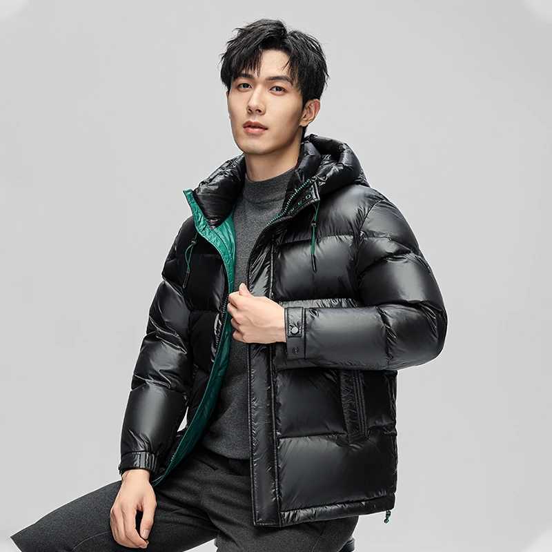 Mens Hooded Casual Down Jacket High Quality Thick Warm Winter Men White Duck Down Jackets Cold Coats Parkas Streetwear W250722