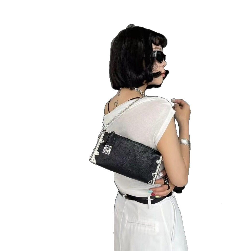Free shipping designer bag 2025 High End Lock Chain Underarm Bag For Women New Soft Leather Fashion Versatile Bag Single Shoulder Bag Crossbody Bag