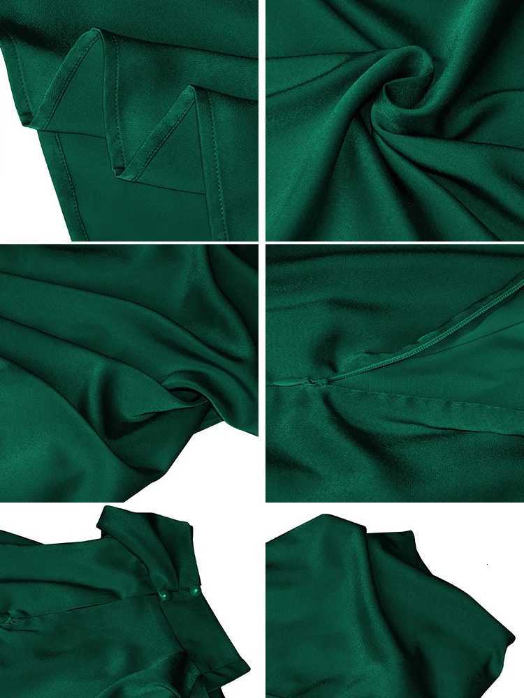 Summer High-End Silk Satin Sleeveless Long Dress Women Fashion Ele Celebrity Dresses Evening Dress Party Clothes Ladies XJ250722