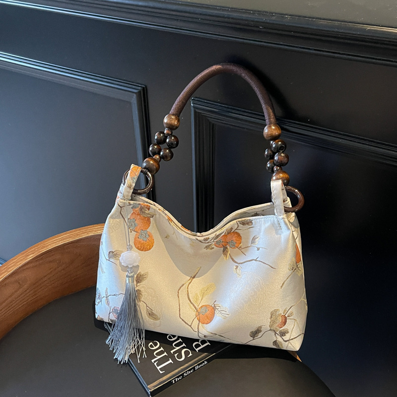 2025 New Chinese Style Beaded Handbag, Designer Embroidery Multi-Functional Single Shoulder Bag, Super Popular Handbag