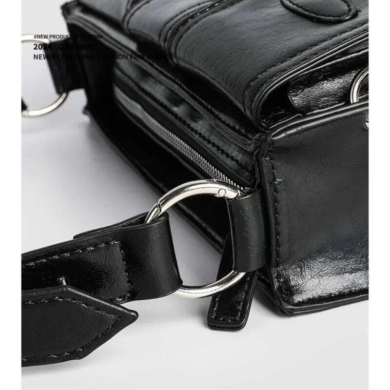 Hot Girls Black Shoulder Purse Women High Street Pocket Chic Casual Crossbody Bags Ladies Versatile Bolsos De Mujer
