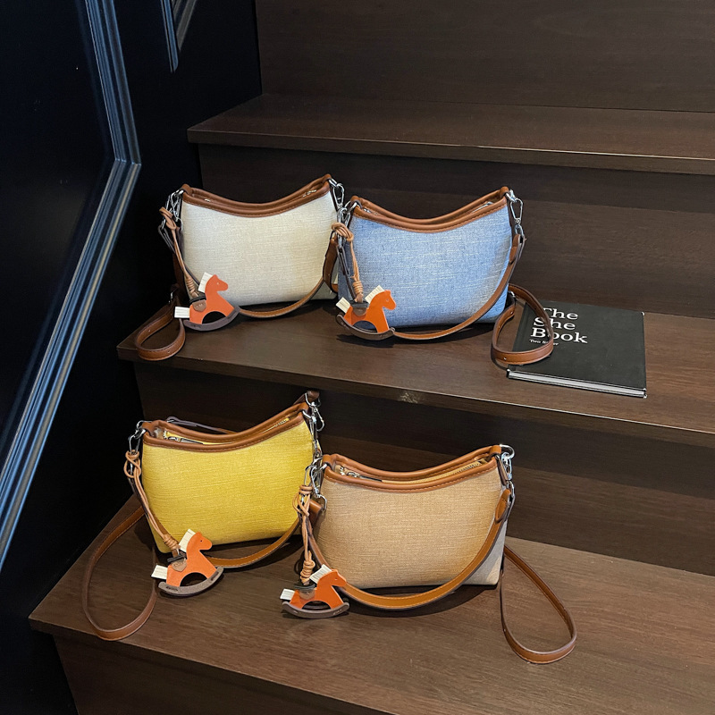 2025 Summer new women's S crossbody bag, new women's bucket bag, summer women's new fashion trend commuting women's shoulder bag, 