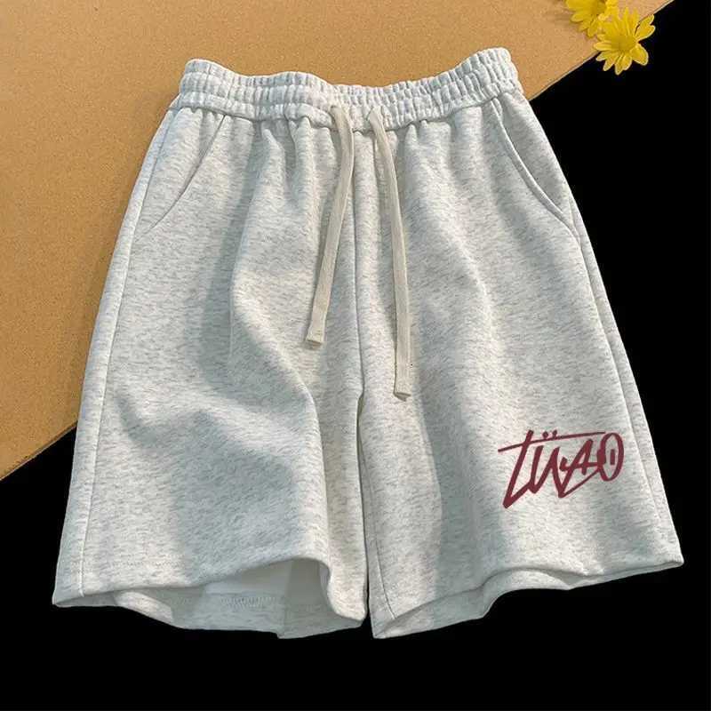 Summer American Fashion Brand Printed Pure Cotton Shorts Trendy Sports Running Loose Basketball Leisure Pants Unisex Y250814