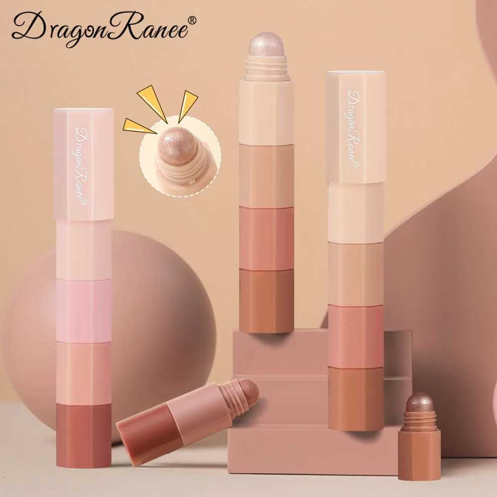 4 IN 1 Combo Shimmer Metallic High Gloss Highlighter Multi-purpose Eyeshadow Stick Coral Brown Mini Eyeshadow Crayon Pen W250722