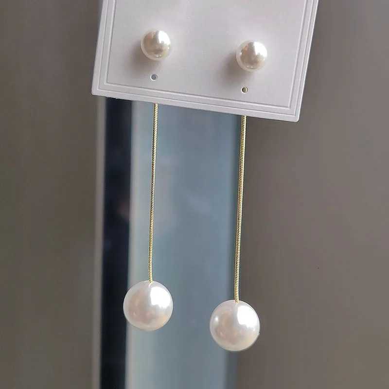 Korean Long Tassel Simulated Pearl Drop Earrings for Women Gift Bijoux Korean Jewelry OL Earrings XJ250722