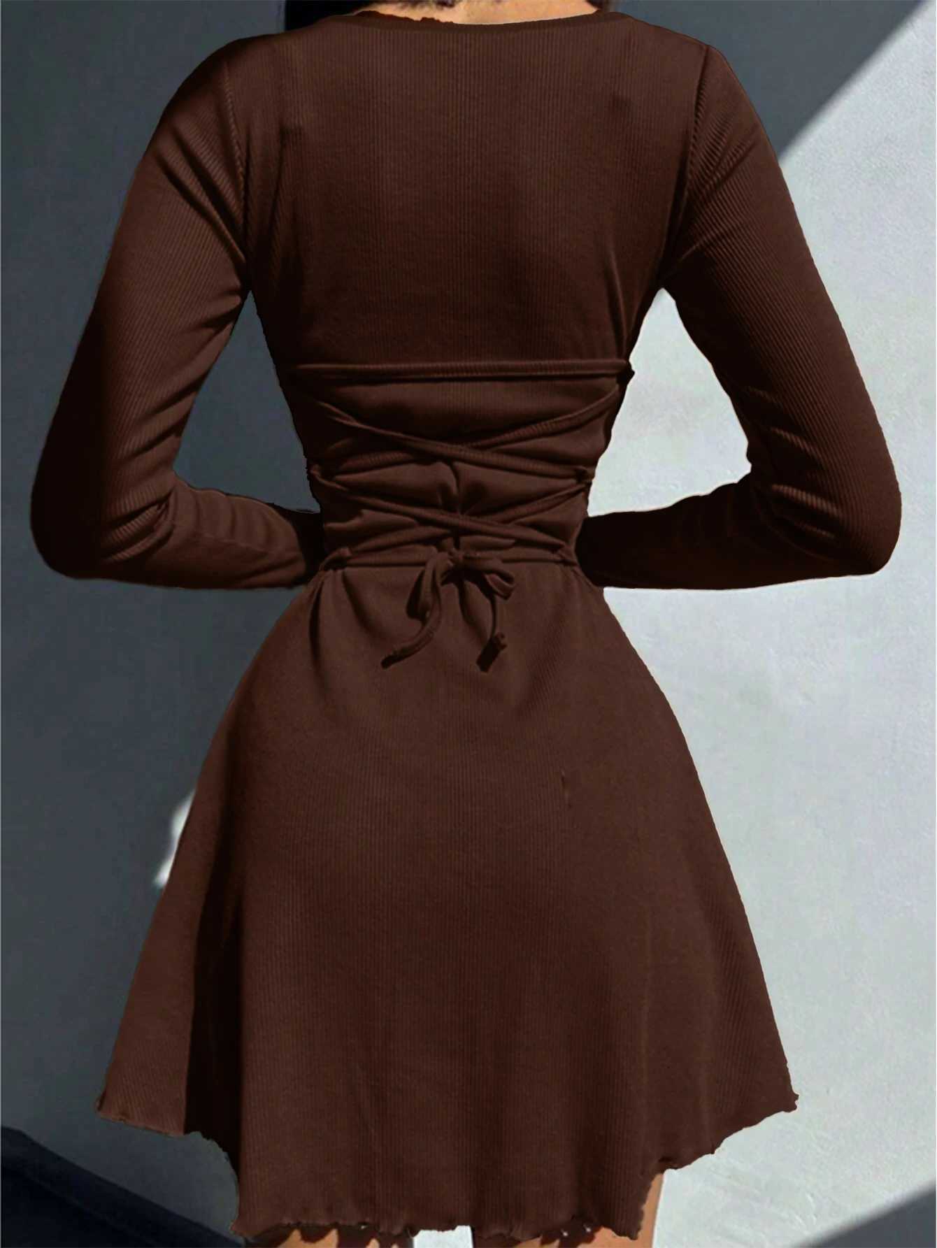 Womens Sexy Club Long Sleeve Mini Bodycon Dress Suitable for Nightclub Family Party Vacation Leisure XJ250722