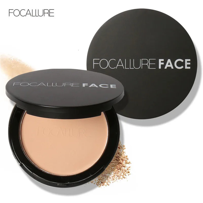 Focallure 3 Colors Face Pressed Powder Oil Control Makeup Mineral Powder Natural Concealer Contour Face Cosmetics 250716