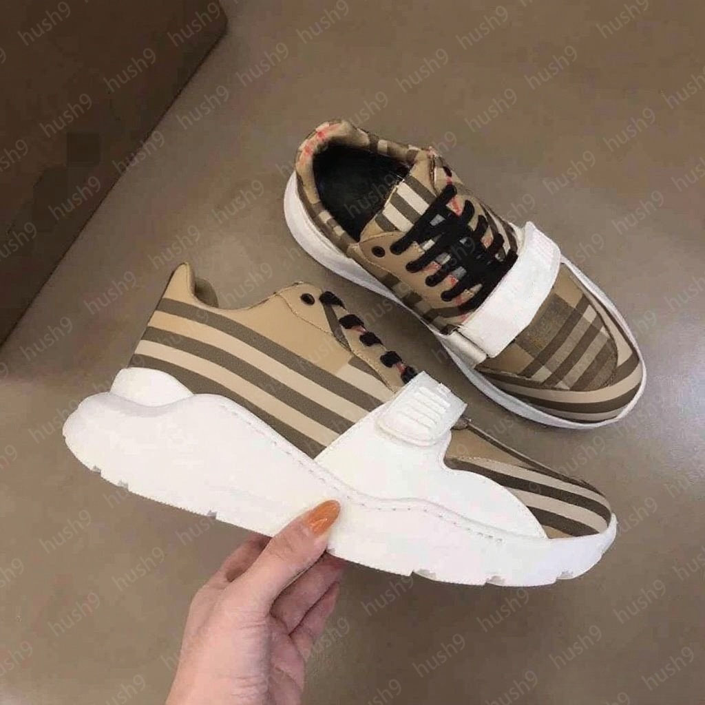 Designer casual shoes fashionable striped retro thick-soled height-increasing B30 men's sports shoes classic women's checkered B22 casual shoes