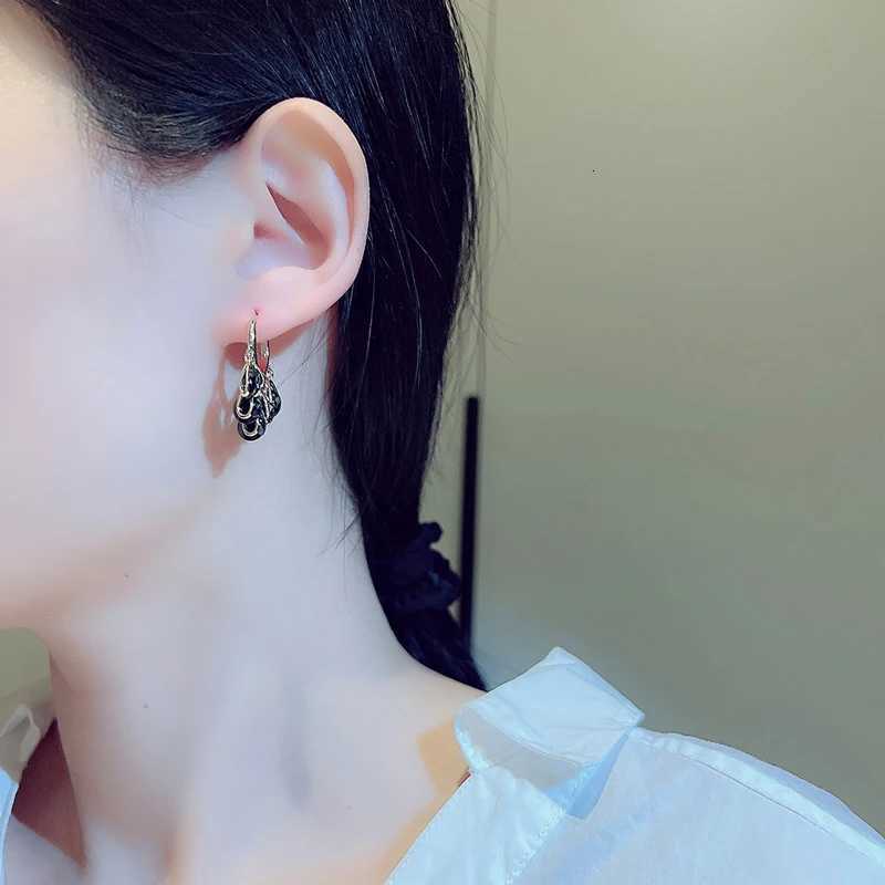 NEW Fashion Tassels Exquisite Luxury Charm Earrings for Women Hoop Earrings Delicate Water Droplet Geometry Zircon Pendant Gift XJ250722