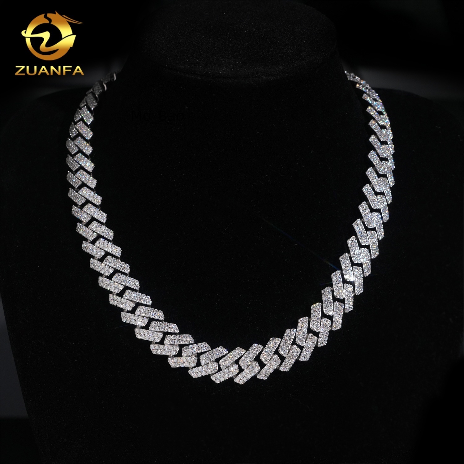 Luxury Free Engraving S925 Silver VVS Lab Moissanite Diamond 16mm Miami Hip Hop Fine Jewelry Men Necklace Cuban Link Chain