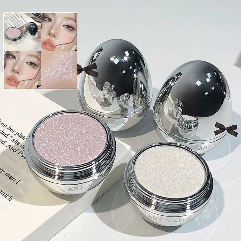 Moonlight White Glitter Highlighter Contour Palette Cute Shaped High Gloss Champagne Shimmer Makeup Brightening Highlight W250722
