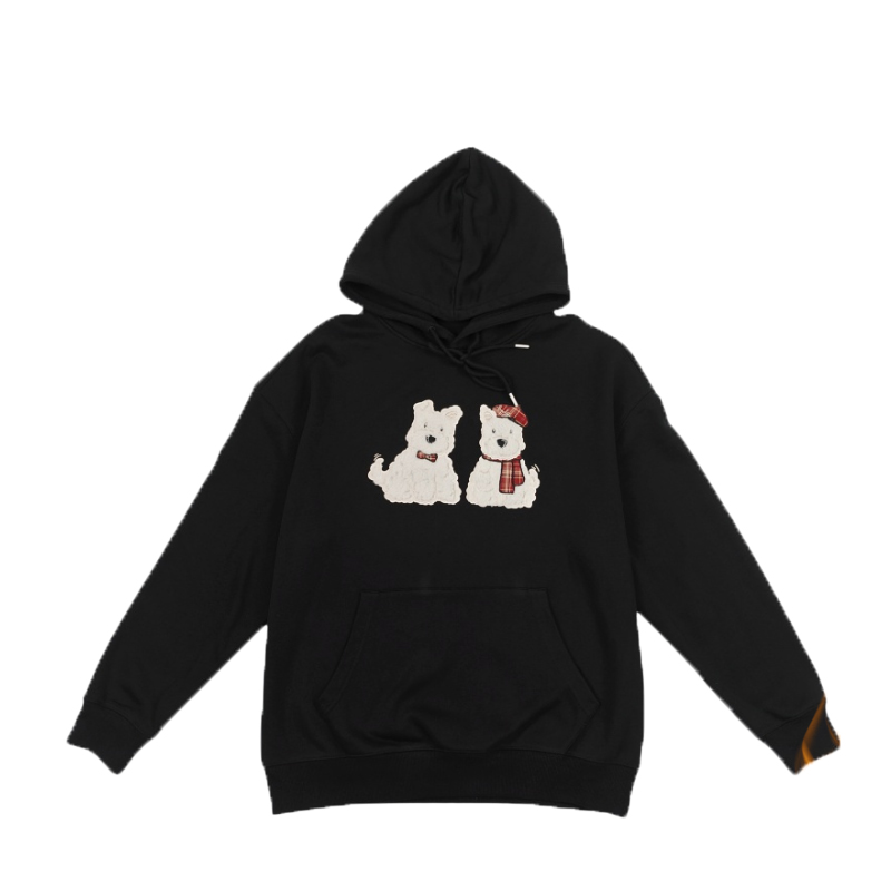 Customizable Hooded Sweatshirt with Embroidered Patterns - Soft Touch Fabric Daily dressing