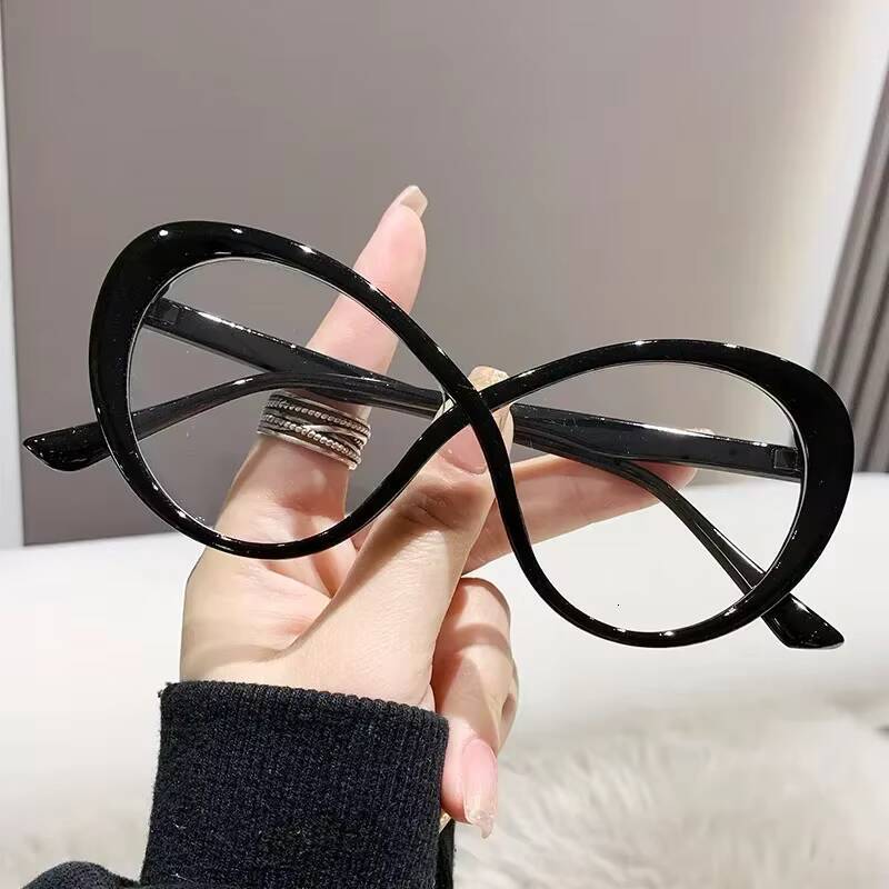 Luxury Retro Cat Eye Reading Fashionable Large Frame Presbyopia Glasses for Women Blue Light Blocking Computer Eyewear ddmythur